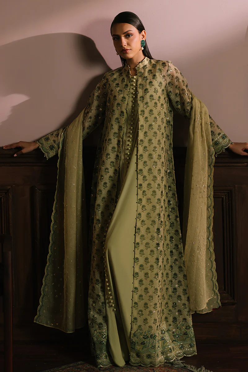 GLEAMING GOLD-4PC NET EMBROIDERED SUIT - Image 7