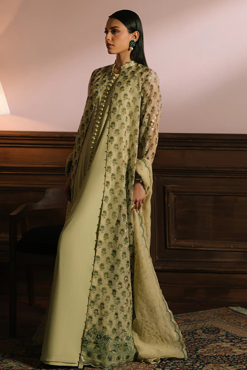 GLEAMING GOLD-4PC NET EMBROIDERED SUIT - Image 8