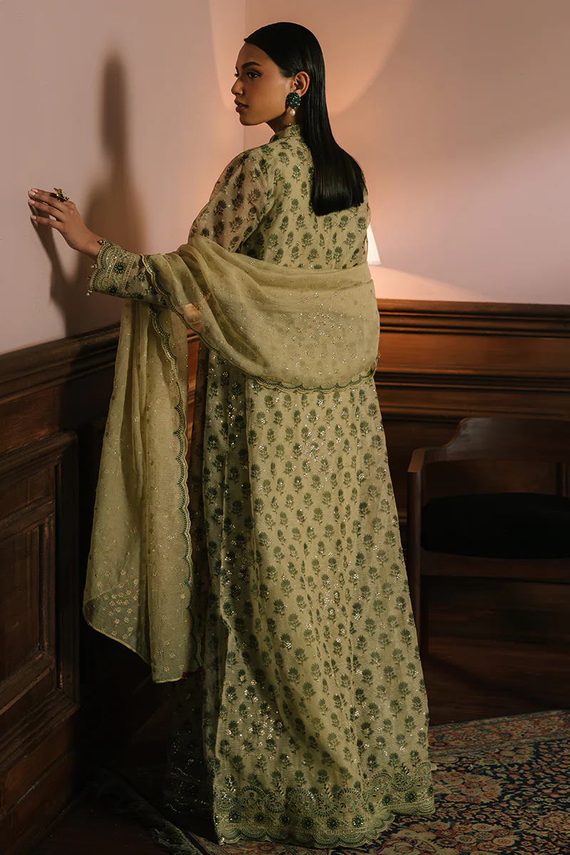 GLEAMING GOLD-4PC NET EMBROIDERED SUIT - Image 9