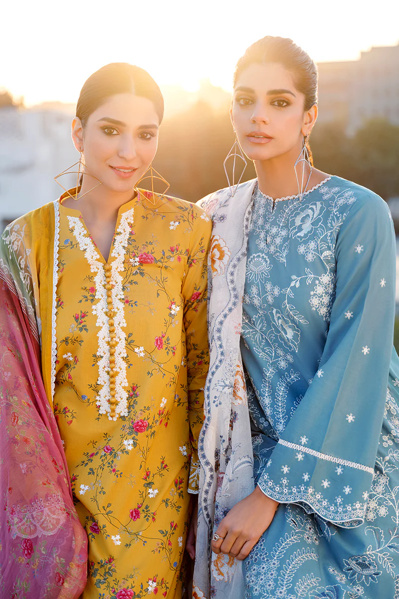 GOLD MUSE-3PC EMBROIDERED LAWN SUIT - Image 5