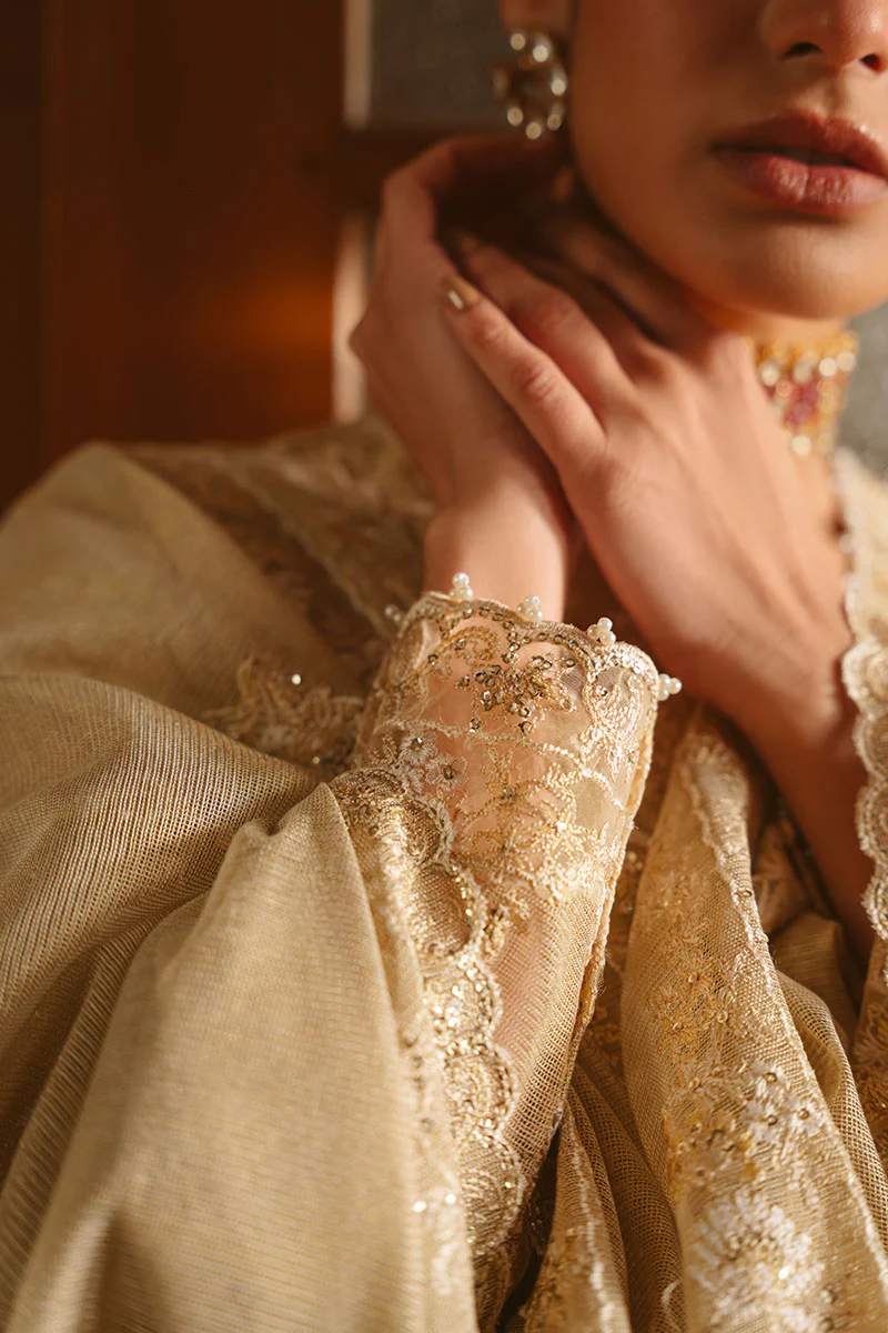 GOLDEN AURA-4 PIECE EMBROIDERED SILK SUIT - Image 2