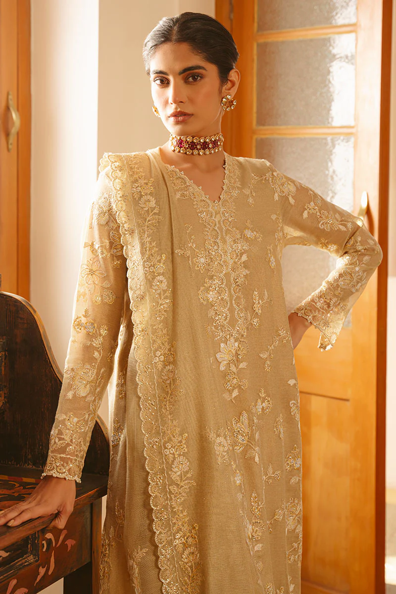 GOLDEN AURA-4 PIECE EMBROIDERED SILK SUIT - Image 7