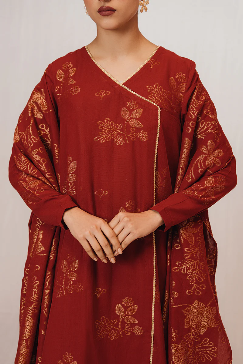 GOLDEN OCHRE-3 PIECE JACQUARD SUIT - Image 2