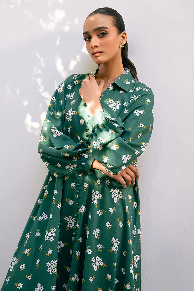 GREEN VOYAGE-2 PIECE PRINTED LINEN SUIT - Image 5