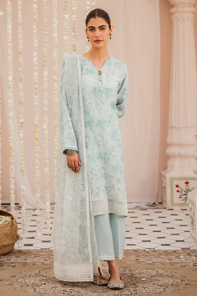 GREY MIST-3 PIECE (SHIRT, TROUSER & DUPATTA) - Image 7