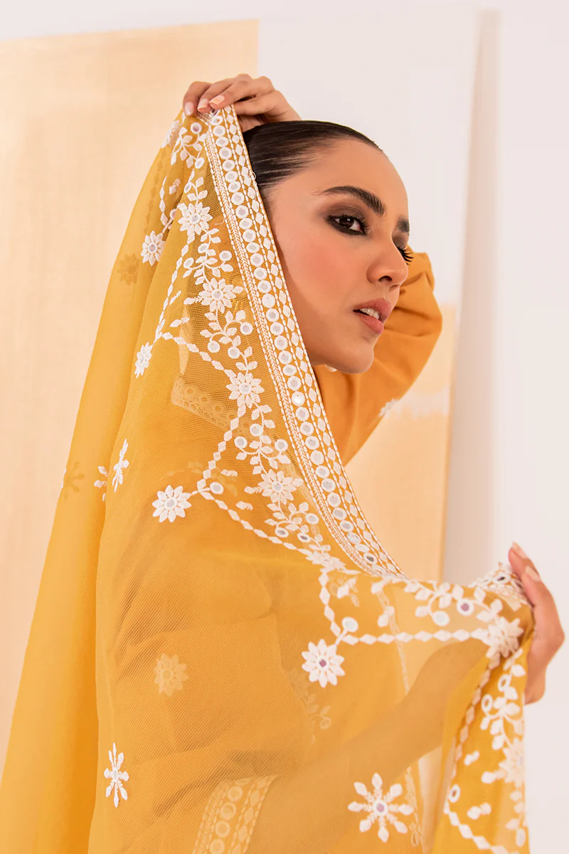 HAZEL WOOD-2PC (SHIRT & DUPATTA) - Image 8