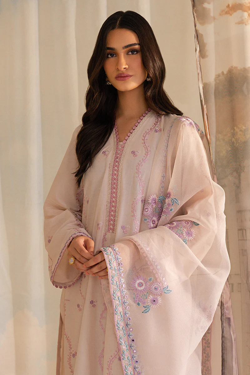 HUSHED VIOLET-3PC LAWN EMBROIDERED SUIT - Image 3