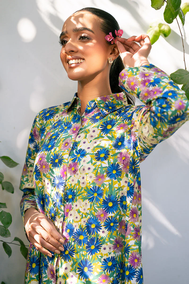 IVORY BLOOM-2 PIECE PRINTED LINEN SUIT - Image 5