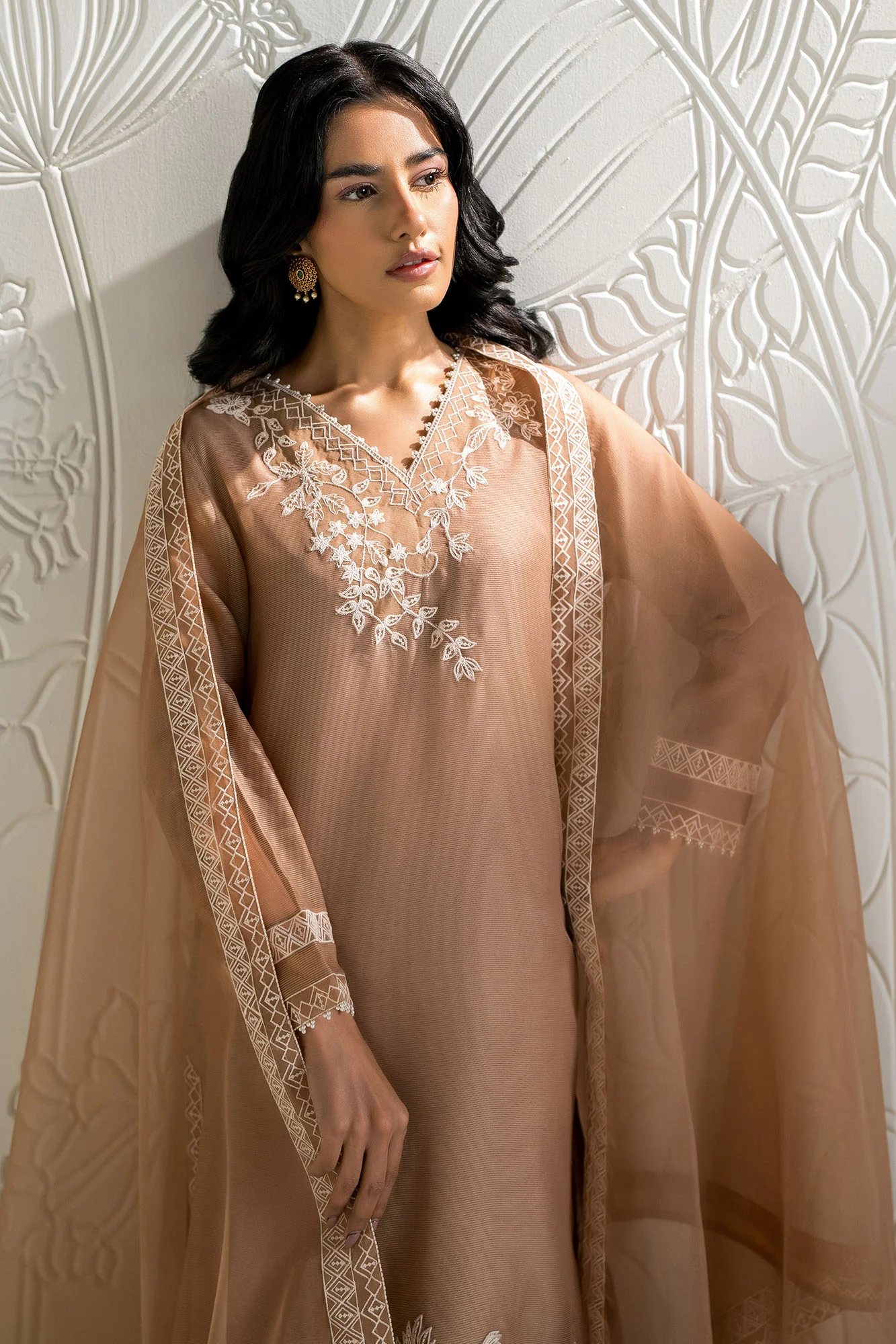 IVORY DUNE-2PC (SHIRT & DUPATTA) - Image 6