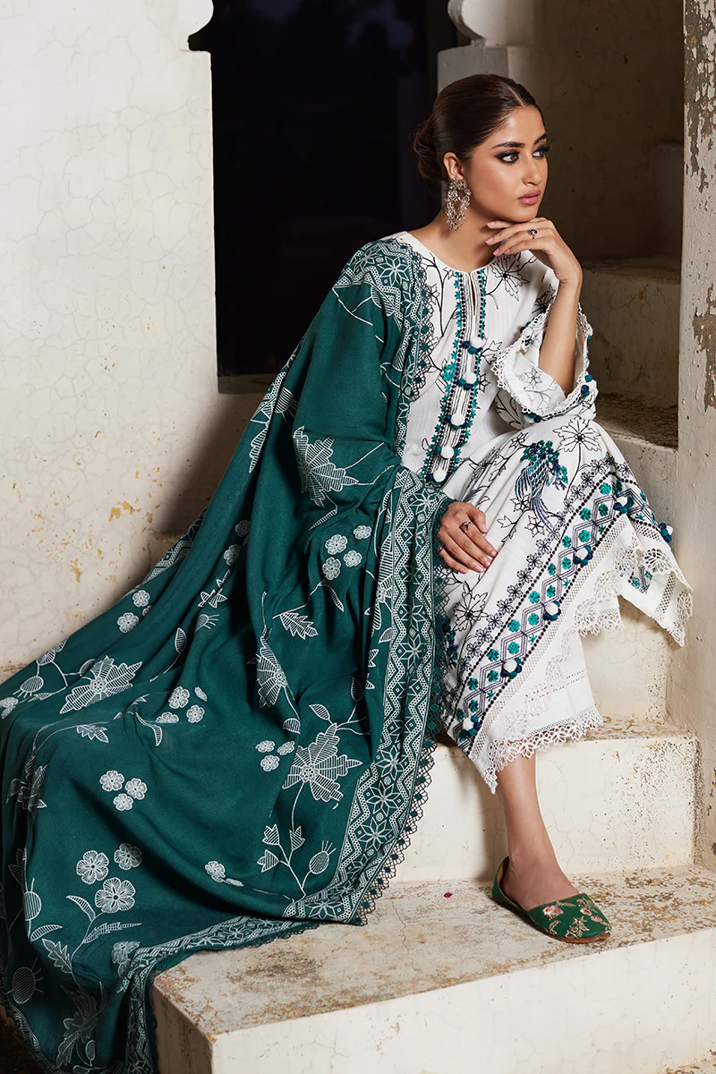IVORY HARTLEY-3PC KHADDAR EMBROIDERED SUIT - Image 5