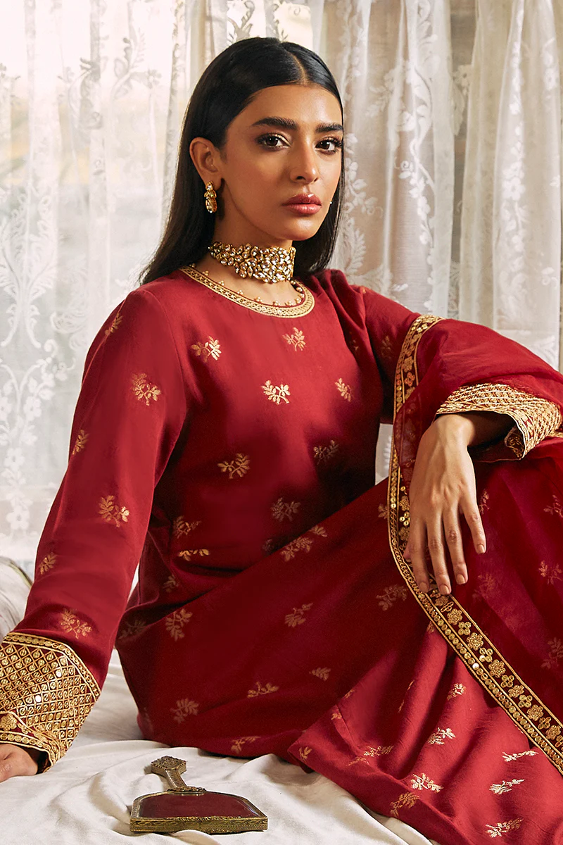 JASHAN E BAHARAN -2 PIECE JACQUARD EMBROIDERED SUIT - Image 3