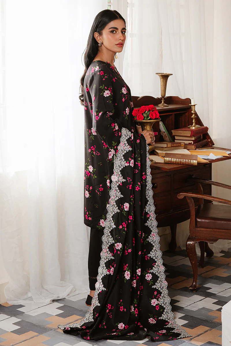 KAYLEN BLACK-3PC LINEN PRINTED SUIT - Image 2