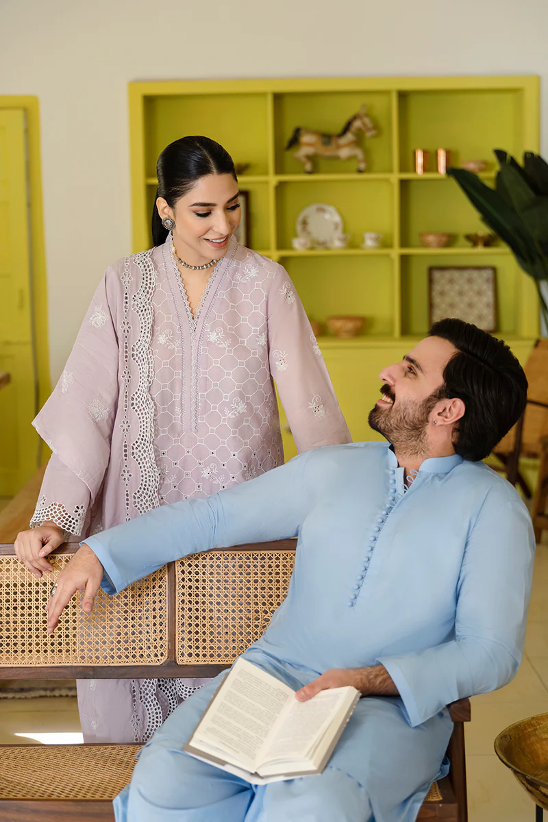 LAVENDER BUD-3PC EMBROIDERED LAWN SUIT - Image 6