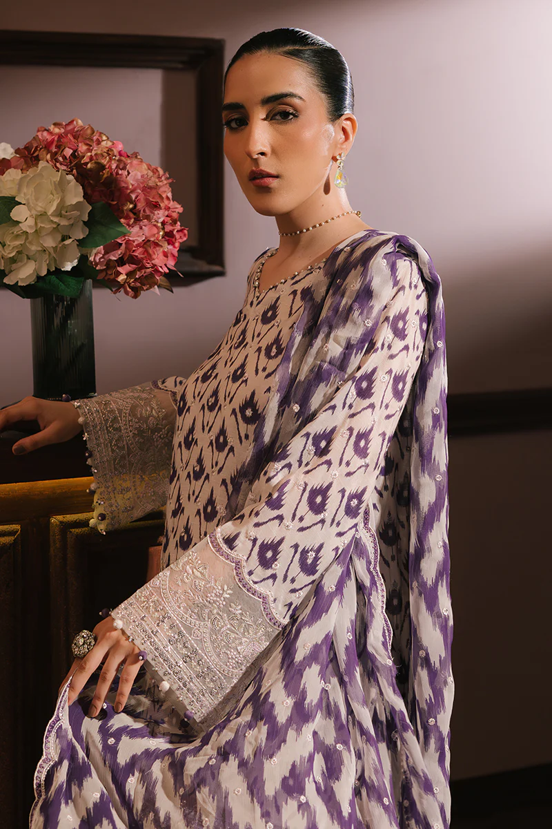 LEVENDER LUXE-3PC SILK EMBROIDERED SUIT - Image 3