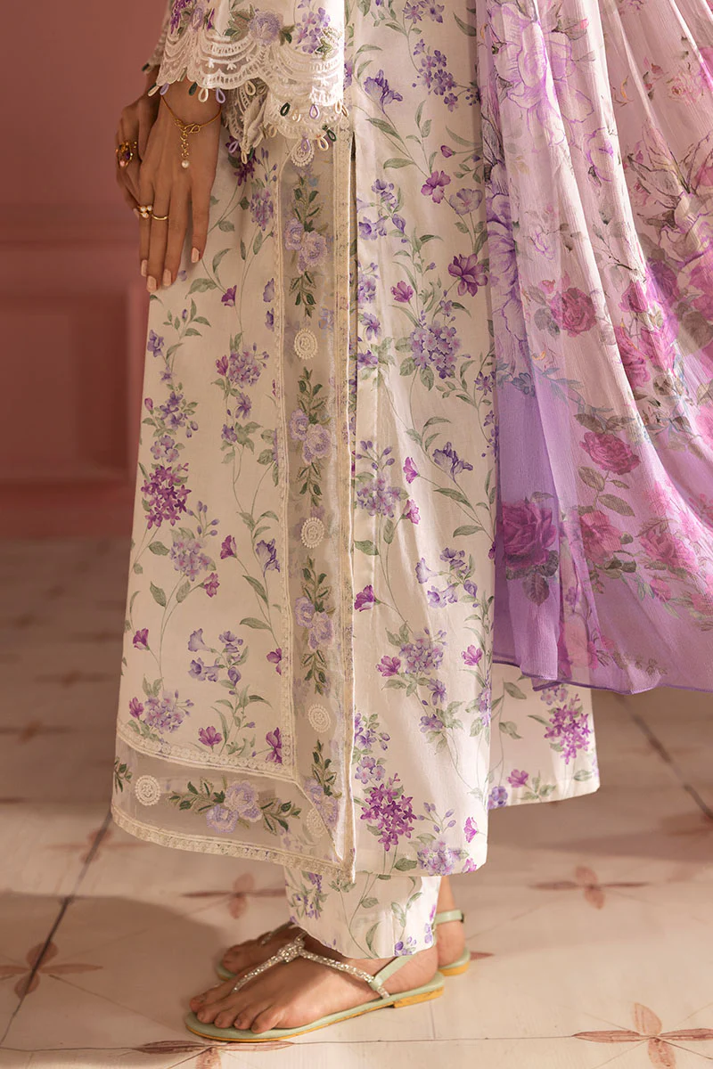 LILAC BLOOM-3PC PRINTED LAWN SUIT - Image 2
