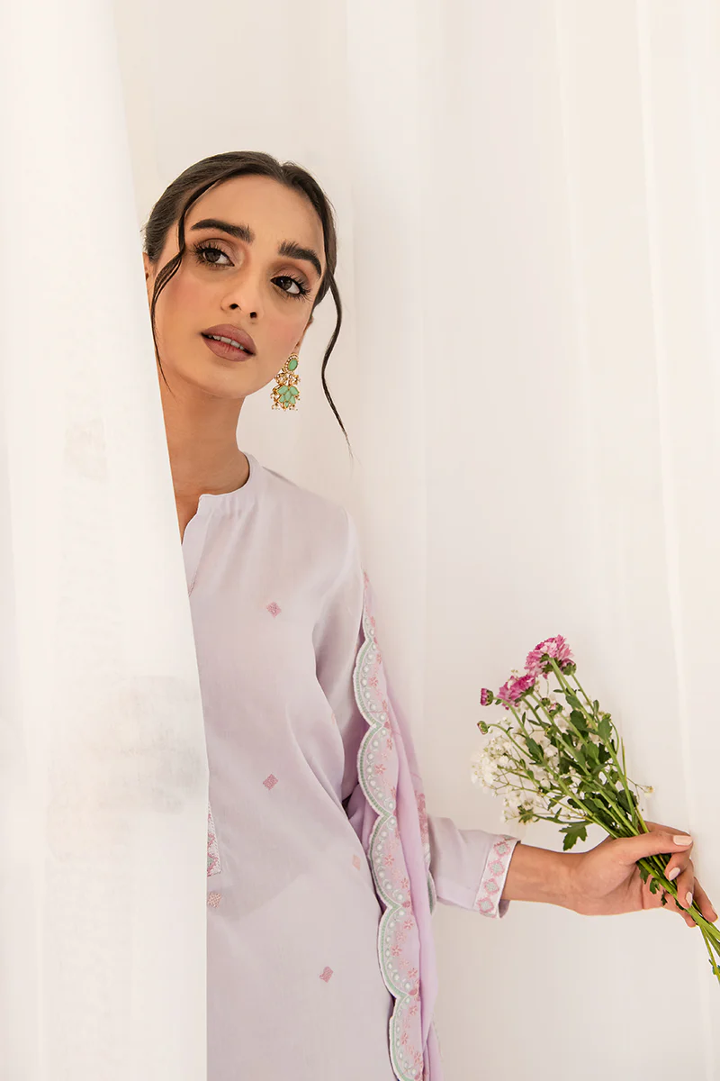 LILAC HAZE-2PC (SHIRT & DUPATTA) - Image 6