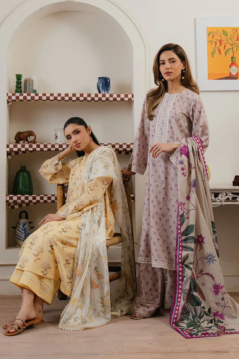 LILAC HORIZON-3 PC PRINTED LAWN SUIT - Image 8