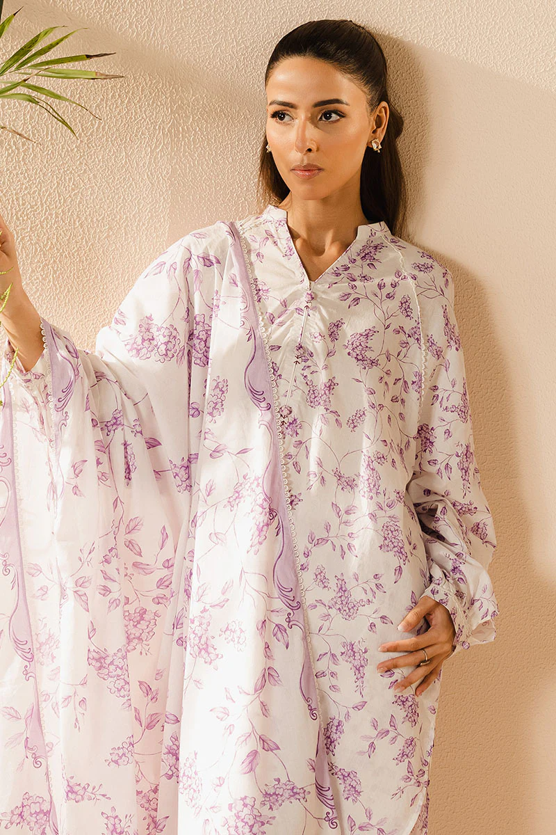 LILAC MUSE-3PC (SHIRT, TROUSER & DUPATTA) - Image 3