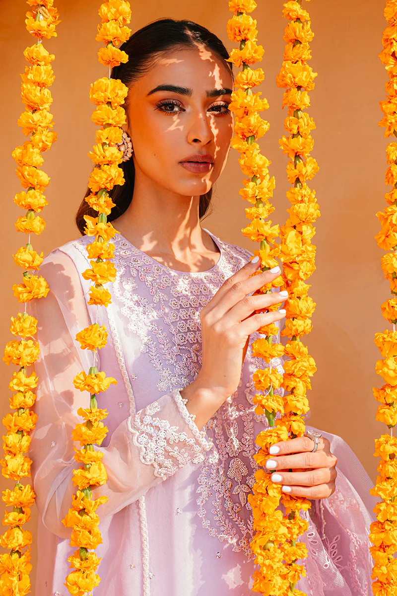 LILAC WHISPER-2 PIECE ORGANZA EMBROIDERED SUIT - Image 5