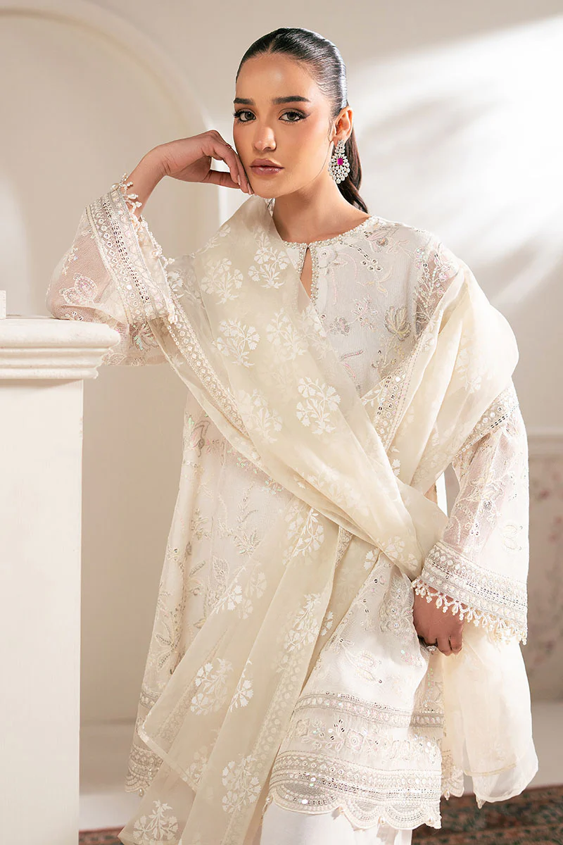 LOTUS BLOOM-4PC NET EMBROIDERED SUIT - Image 6