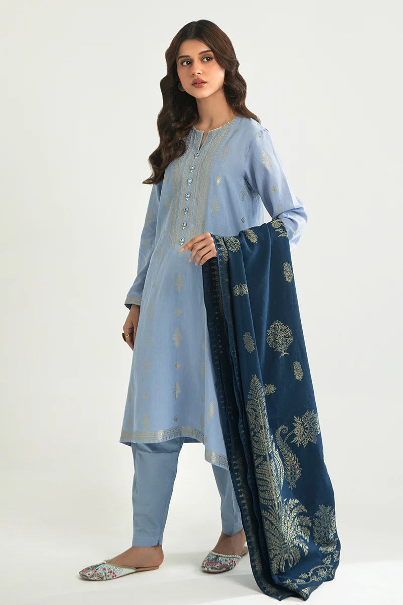 MAJESTIC CHARM-A-3PC COTTON JACQUARD SUIT - Image 2