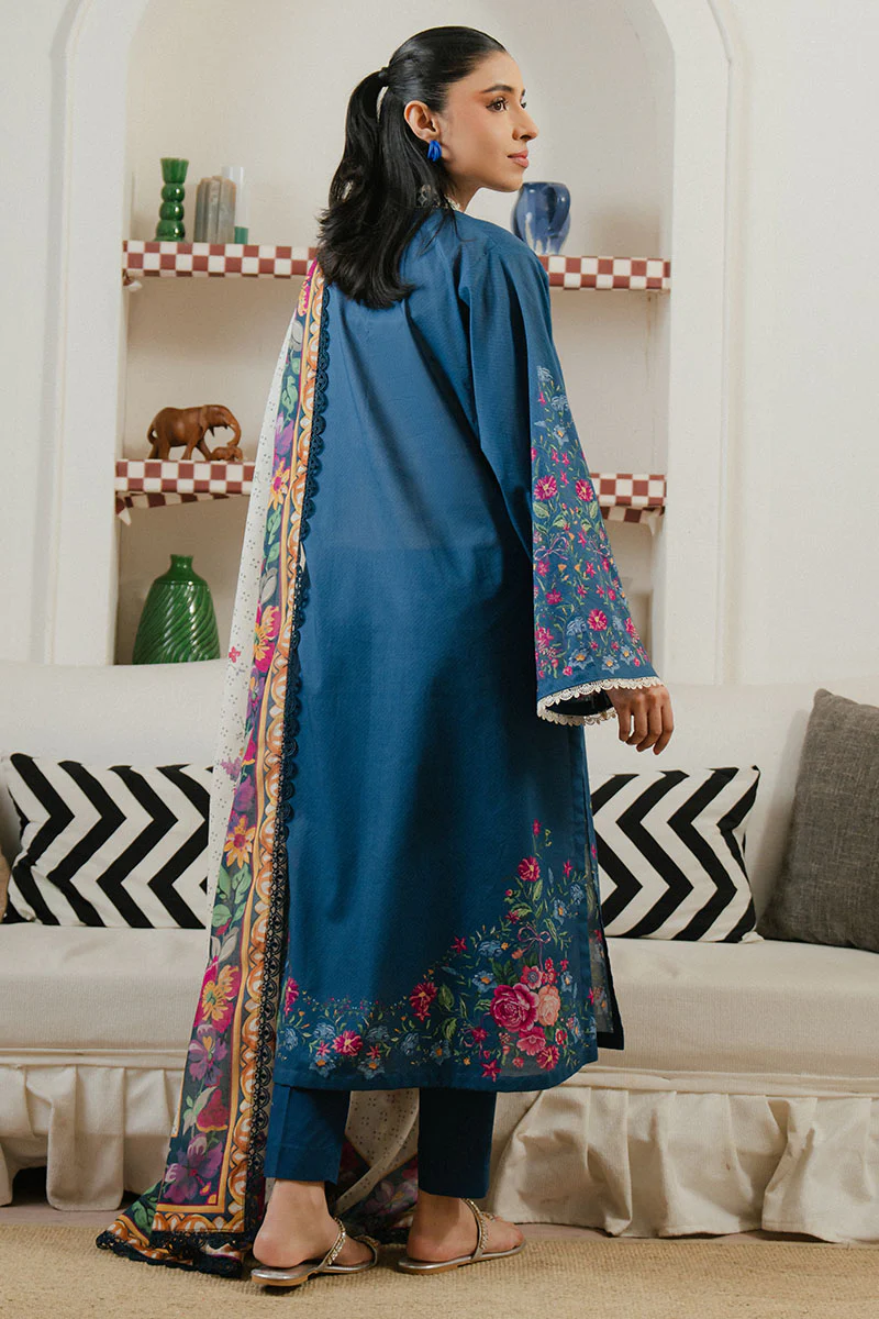 MIDNIGHT TIDE-3 PC PRINTED LAWN SUIT - Image 5