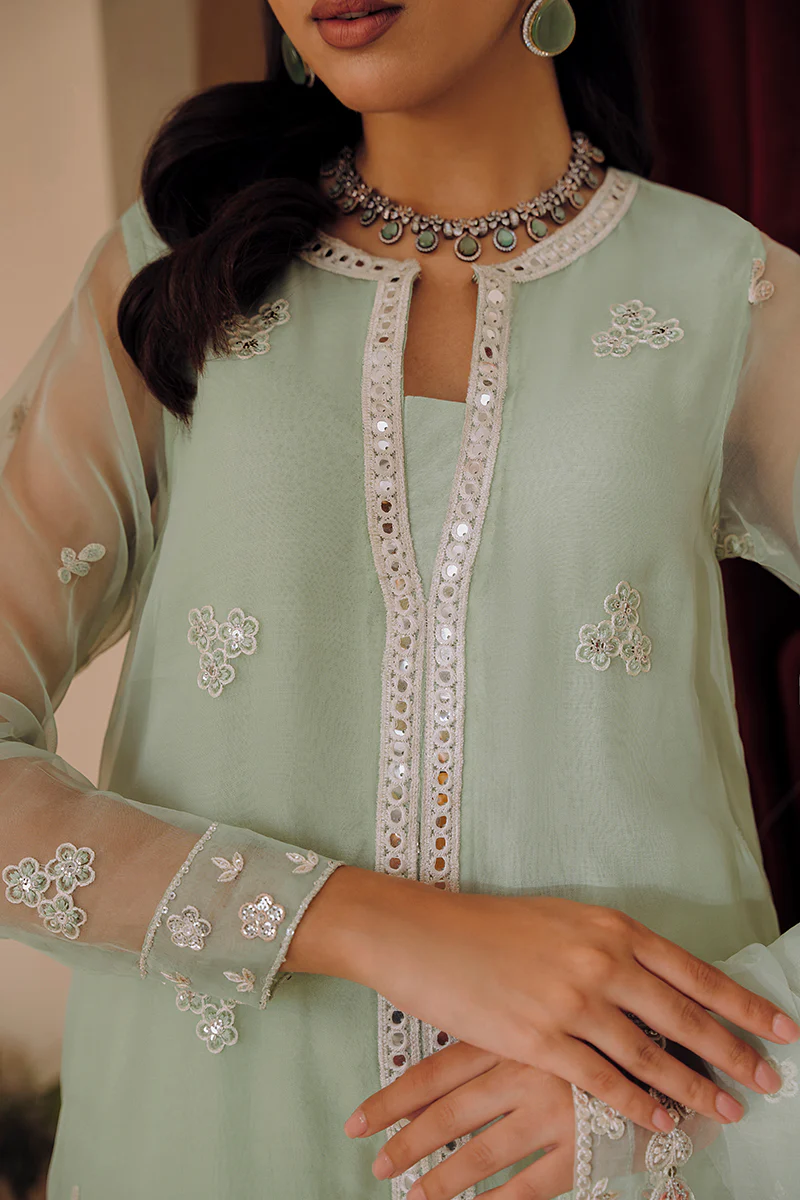 MINTY GLAZE-2PC (SHIRT & DUPATTA) - Image 6
