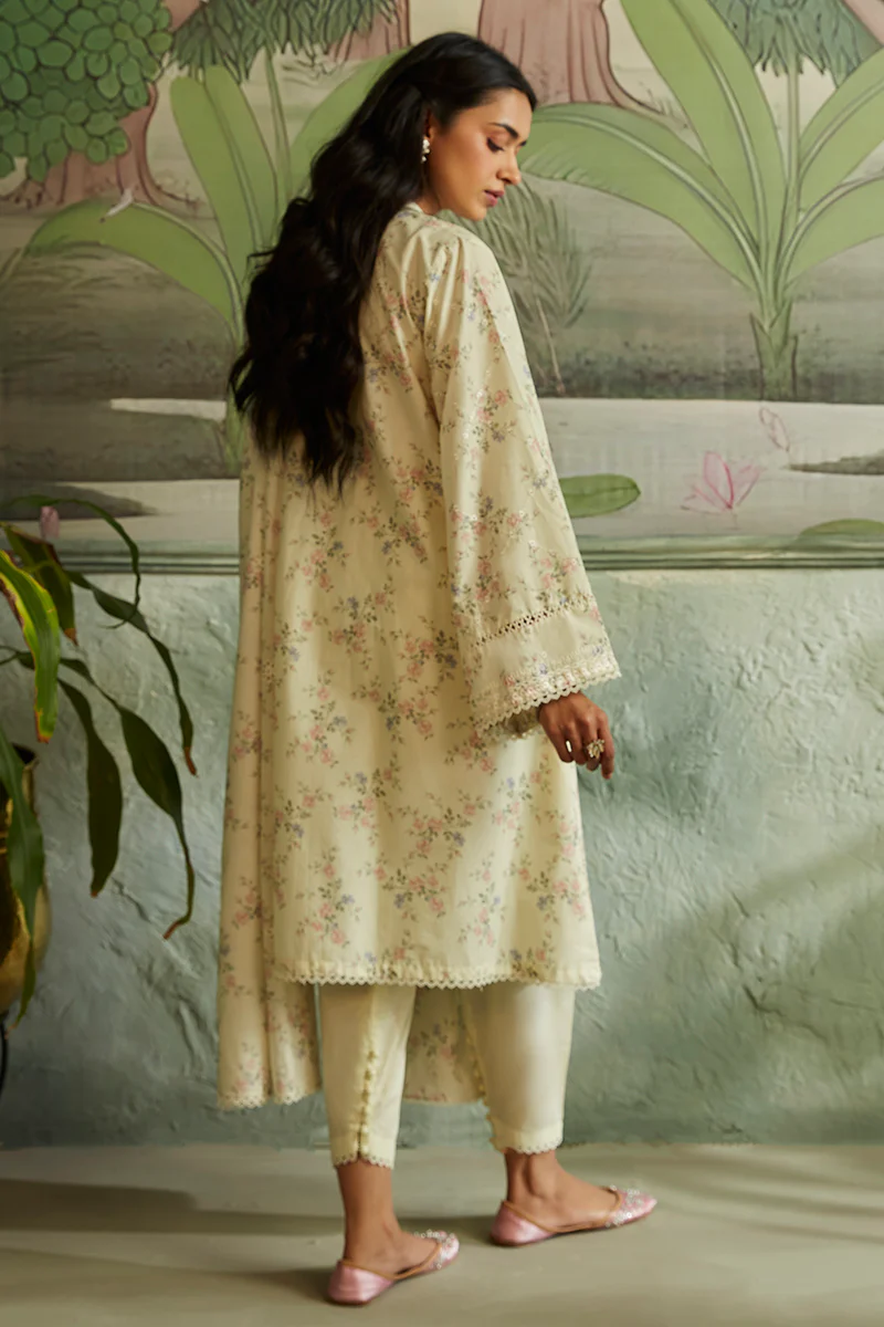 MINTY MELLOW-3PC (SHIRT, TROUSER & DUPATTA ) - Image 3
