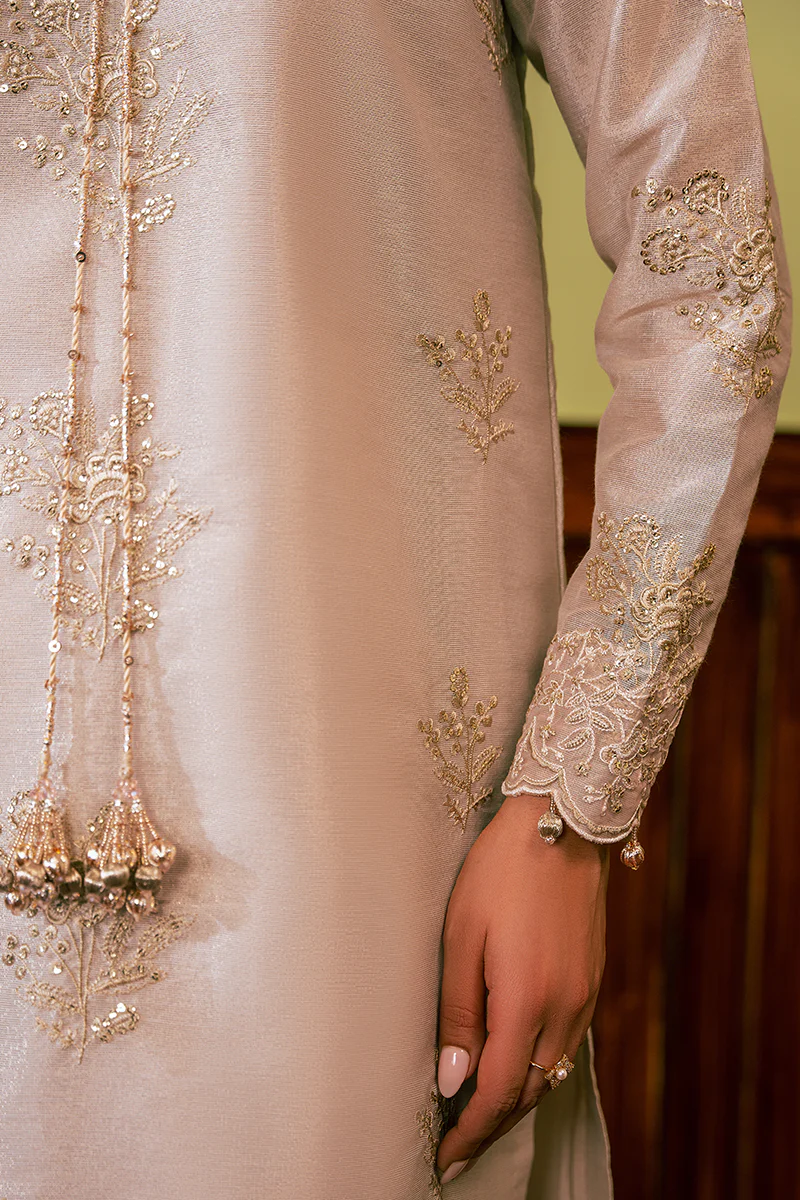 MISTY DOVE-4 PIECE EMBROIDERED ZARI SUIT - Image 3