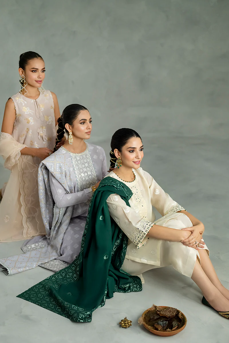 MOON BEAM-3PC COTTON JACQUARD SUIT - Image 5