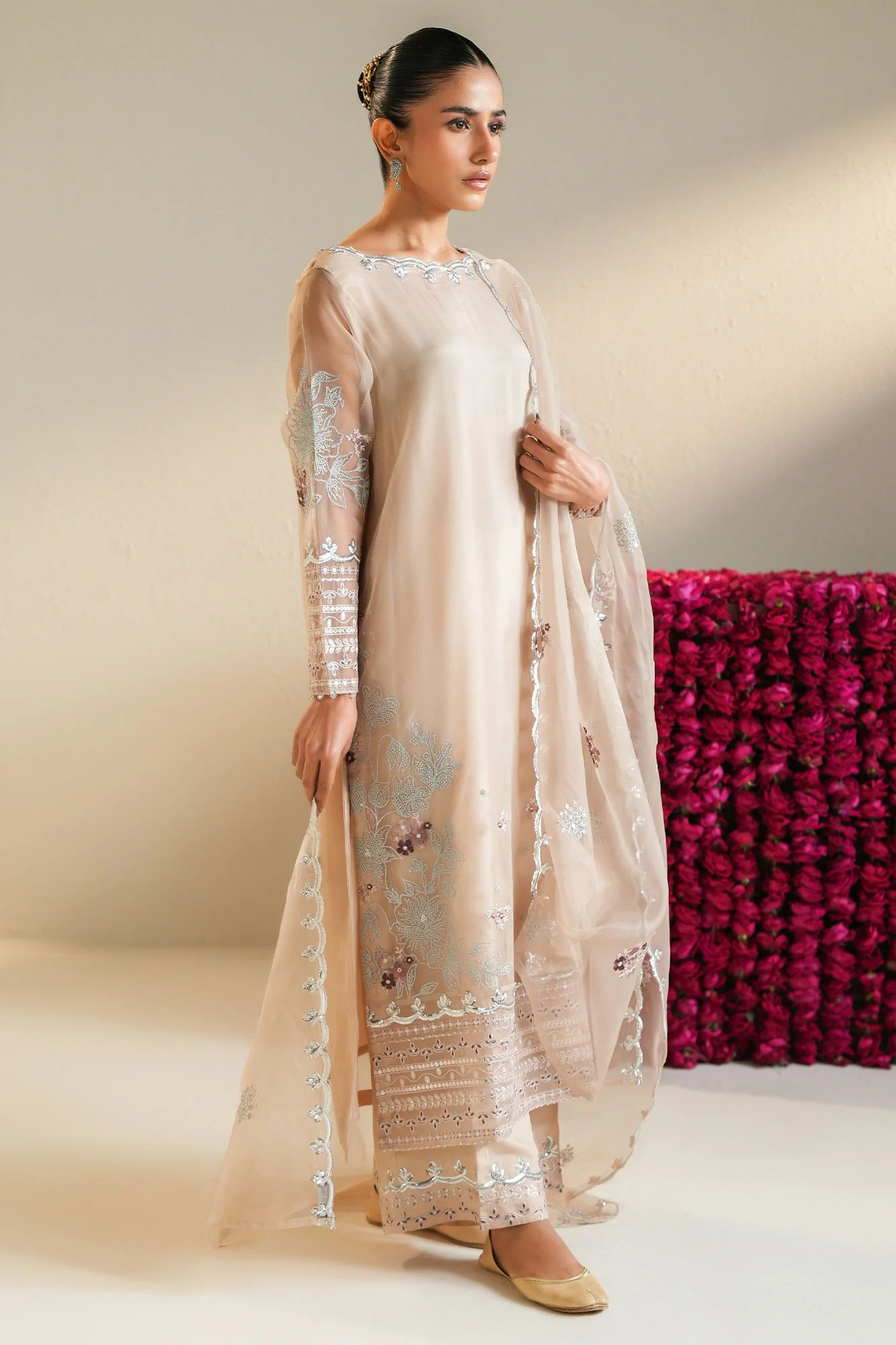MOONLIT DUNE-3PC (SHIRT, TROUSER & DUPATTA) - Image 5