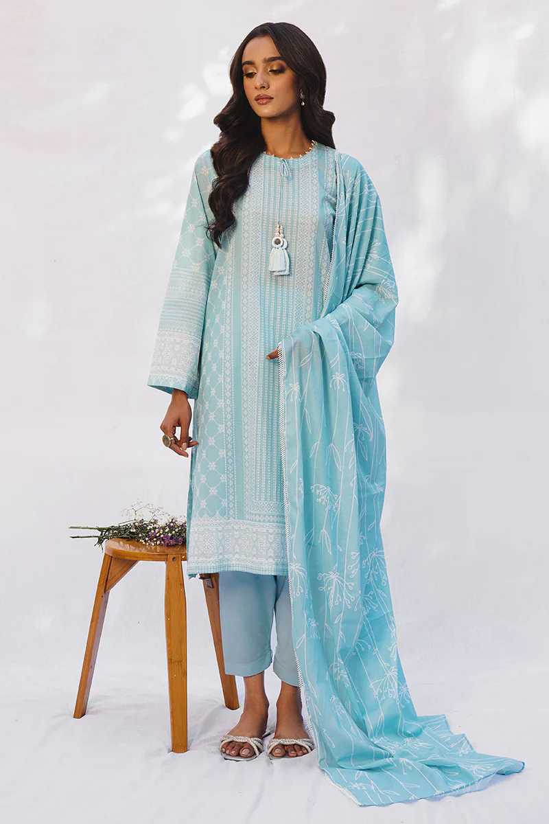 MORNING CIEL-3PC PRINTED LAWN SUIT