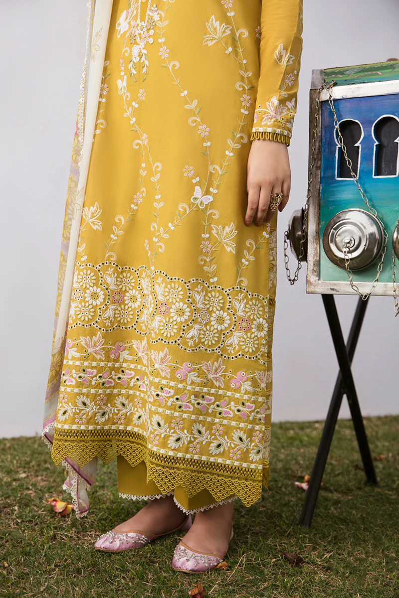 MOSS LILY-3PC EMBROIDERED LAWN SUIT - Image 5