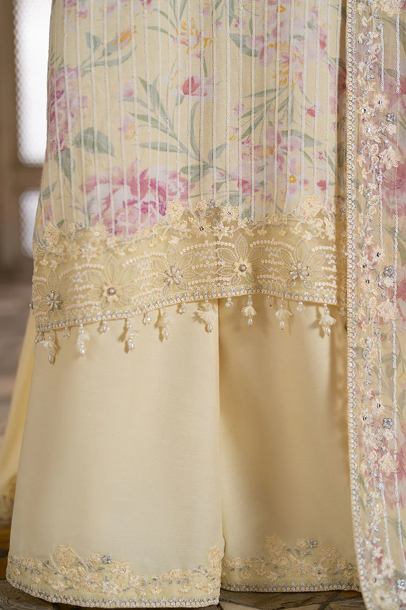 MUTED CELADON-3PC SILK EMBROIDERED PRET - Image 4