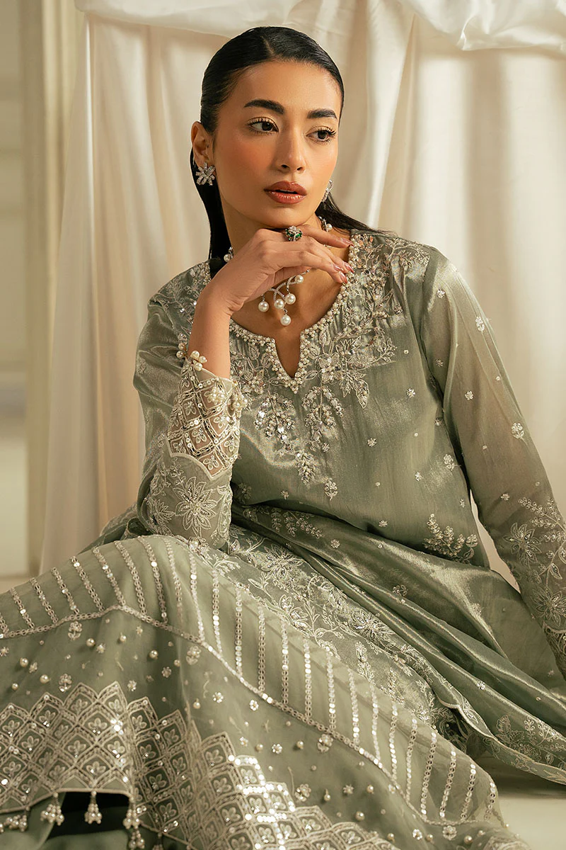 MUTED MIRAGE-3PC TISSUE EMBROIDERED PRET - Image 4