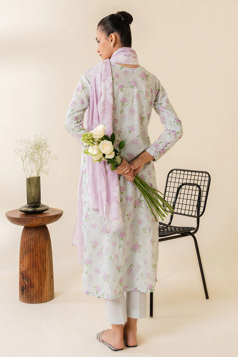 MYSTIC FLORA-3 PIECE PRINTED LAWN SUIT - Image 8