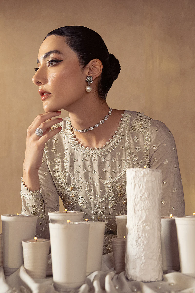 NOOR-E-CHASHM-3PC ORGANZA EMBROIDERED PRET - Image 3