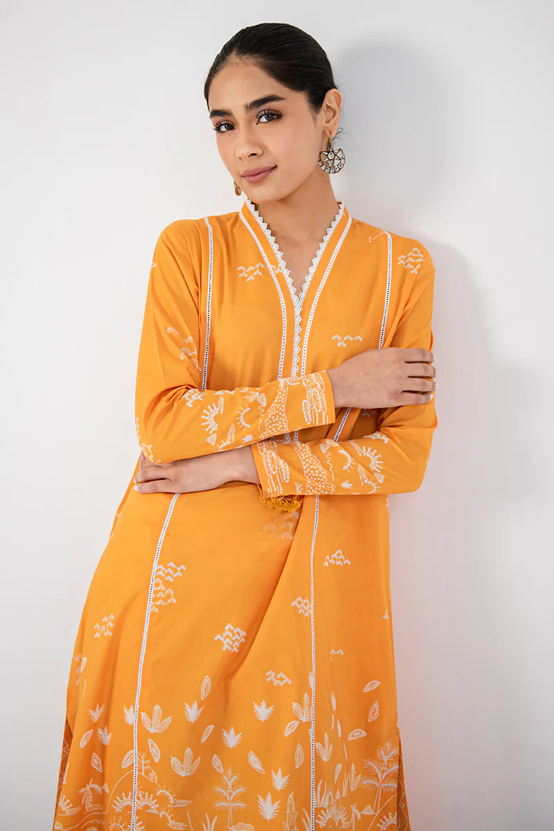 OCHRE GLOW PRINTED SHIRT - Image 4