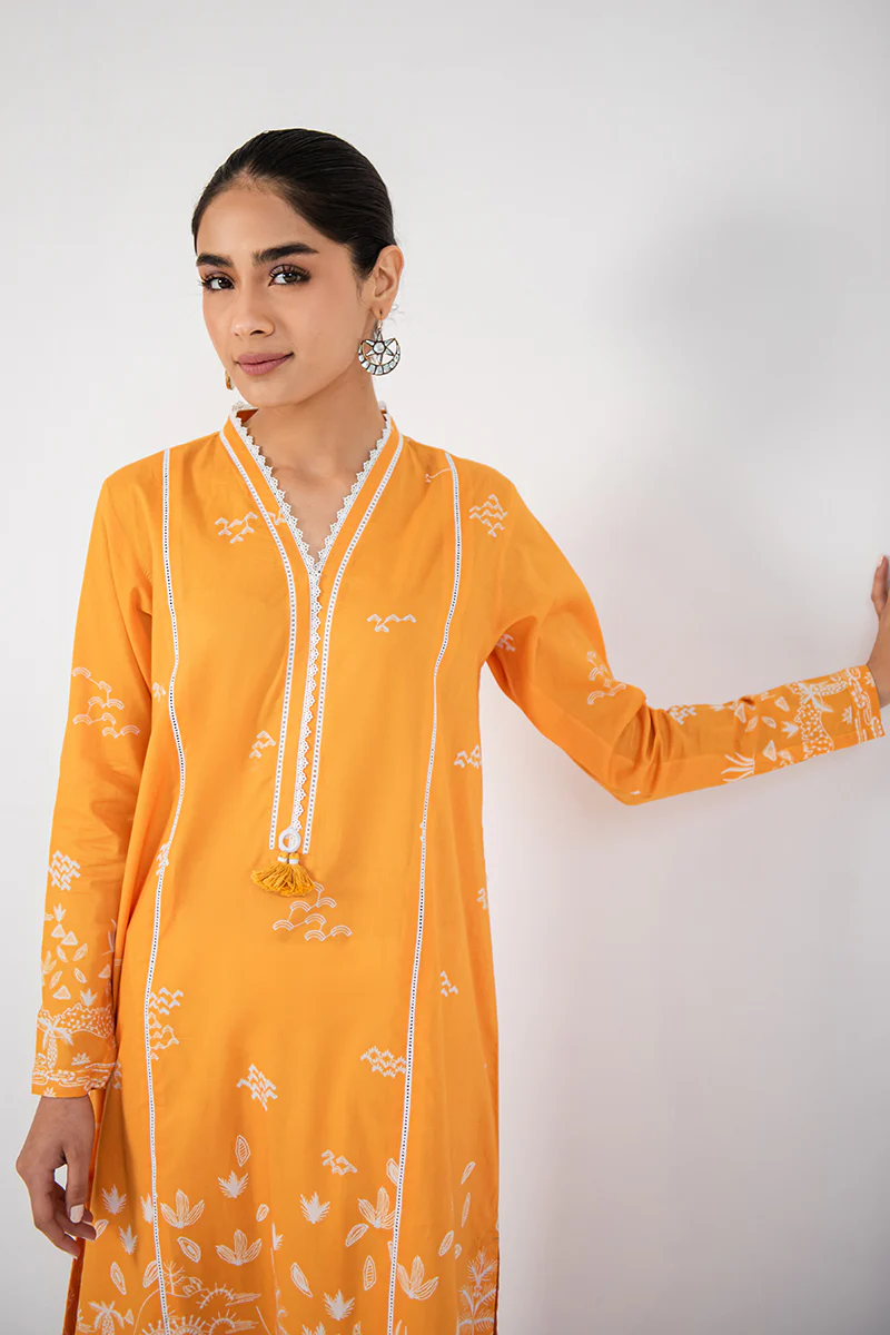 OCHRE GLOW PRINTED SHIRT - Image 5