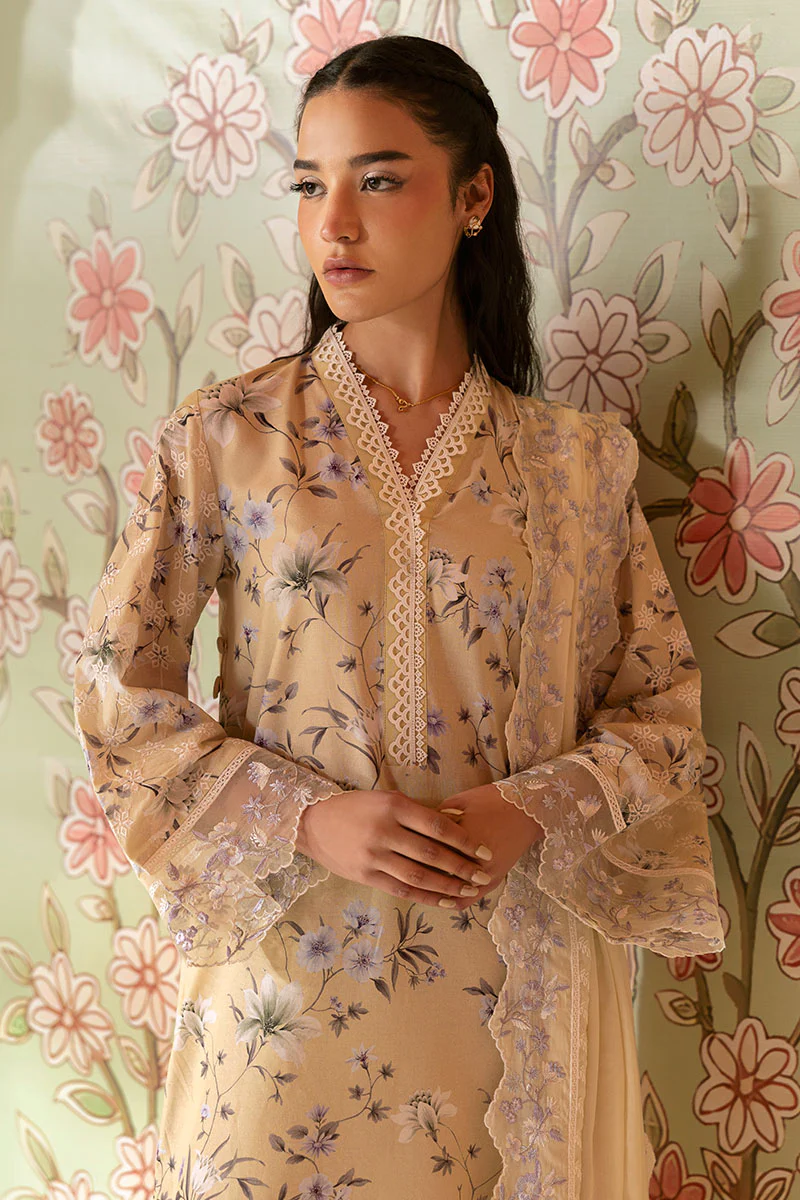 OLIVE MUSE-3PC PRINTED LAWN SUIT - Image 4
