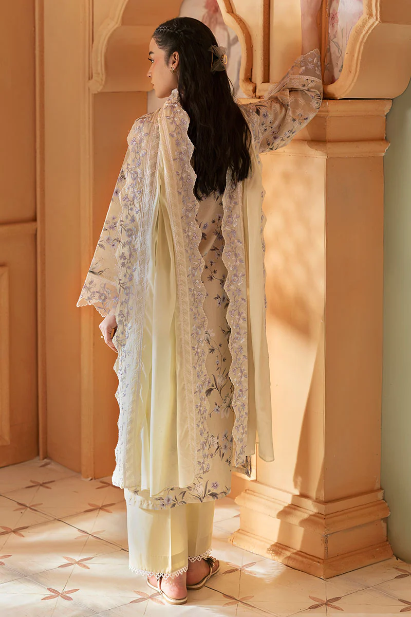 OLIVE MUSE-3PC PRINTED LAWN SUIT - Image 6