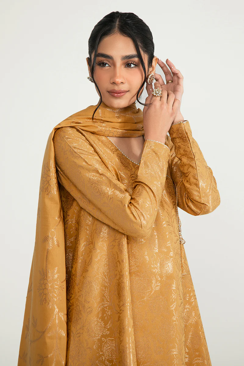 OPPULENT BLOOM-A-3PC COTTON JACQUARD SUIT - Image 4