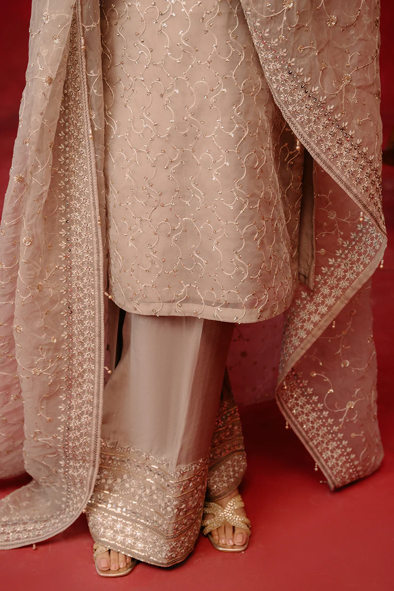 OPULENCE TINT-4 PIECE ORGANZA EMBROIDERED SUIT - Image 5
