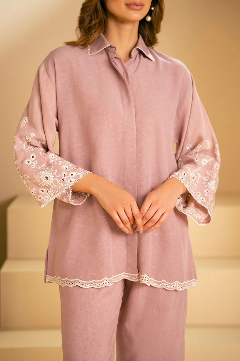 PALE PINK-2 PC (SHIRT & TROUSER) - Image 2