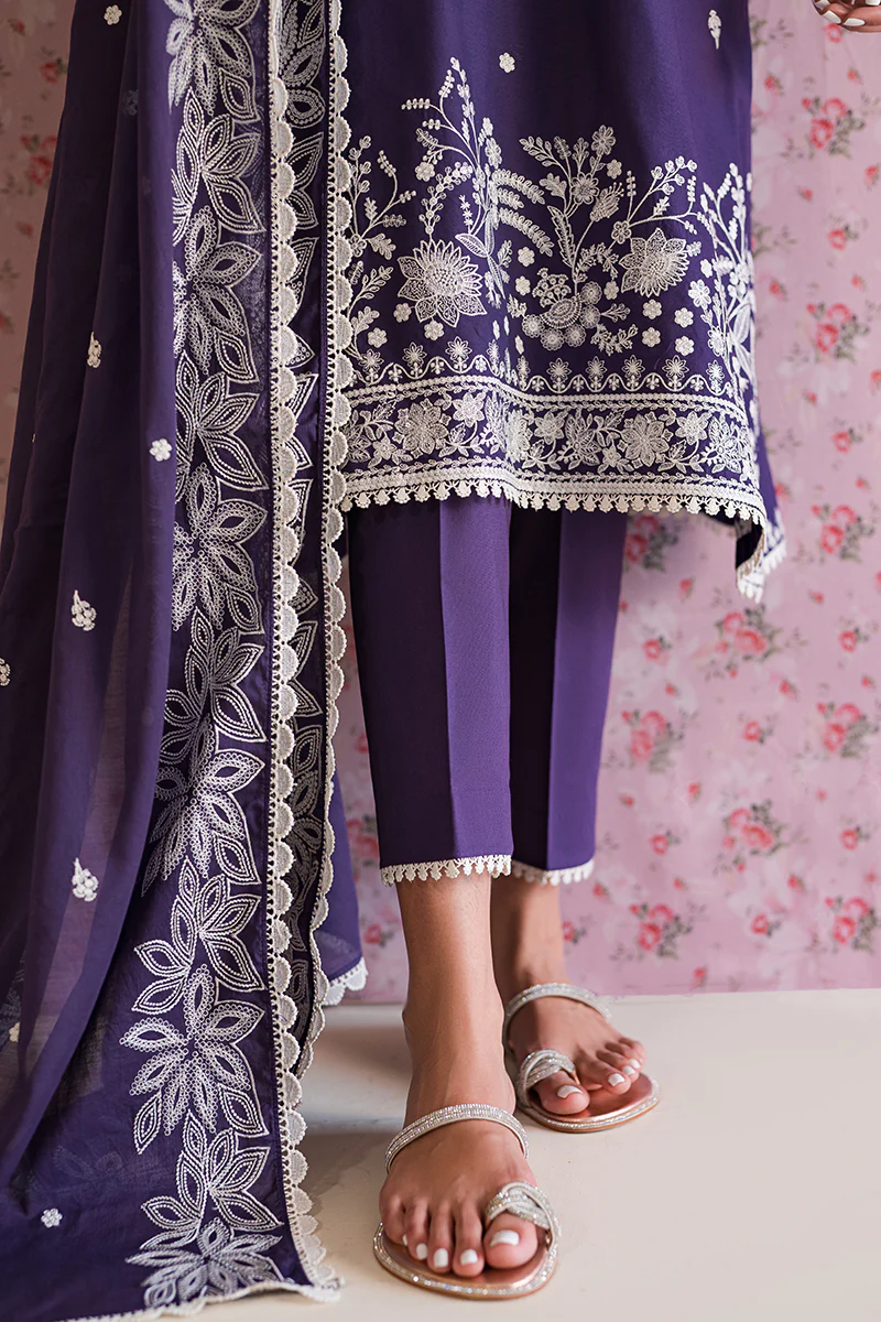 PARACHUTE PURPLE-3PC EMB LAWN SUIT - Image 6