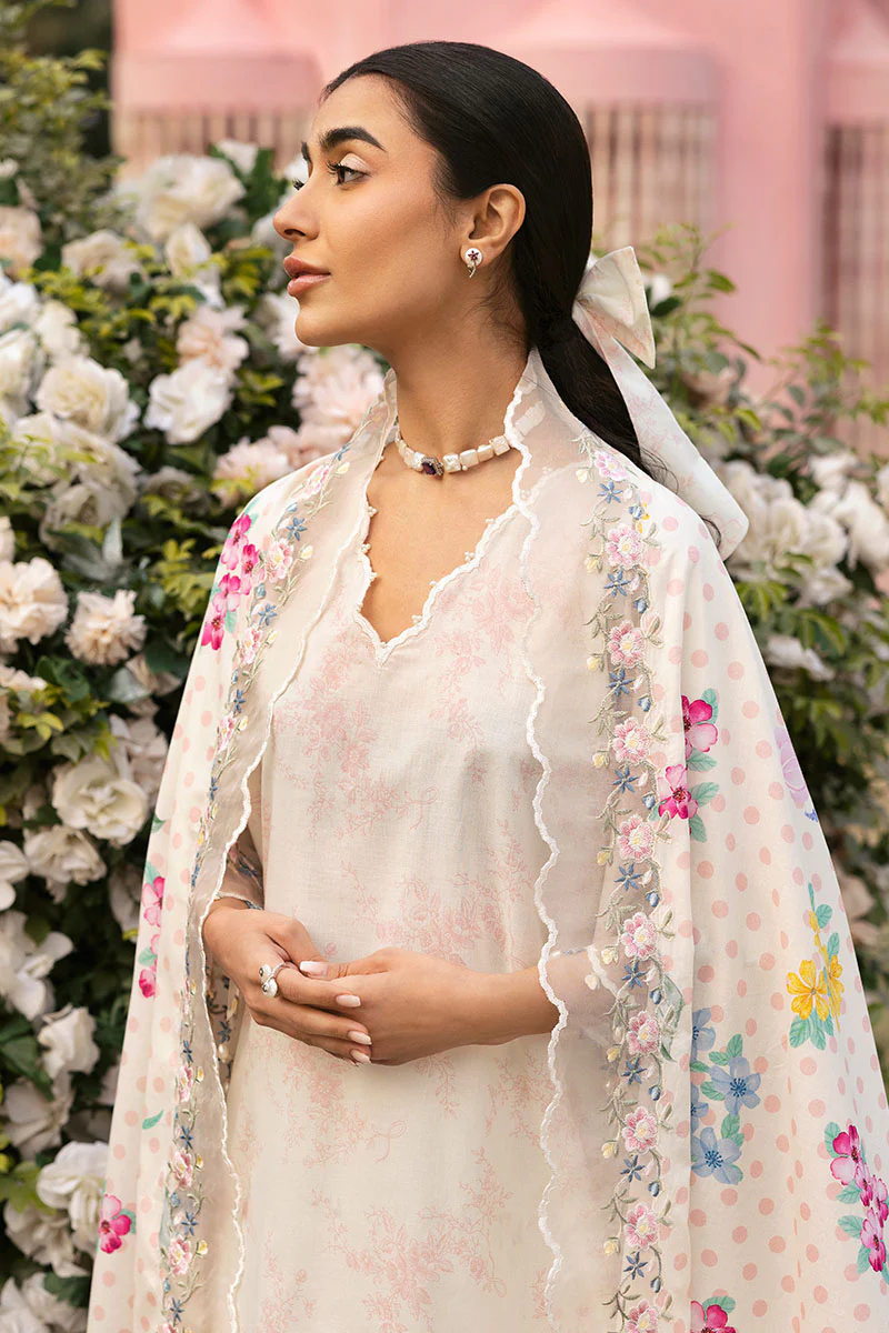PASTEL BLOOM-3PC PRINTED LAWN SUIT - Image 4
