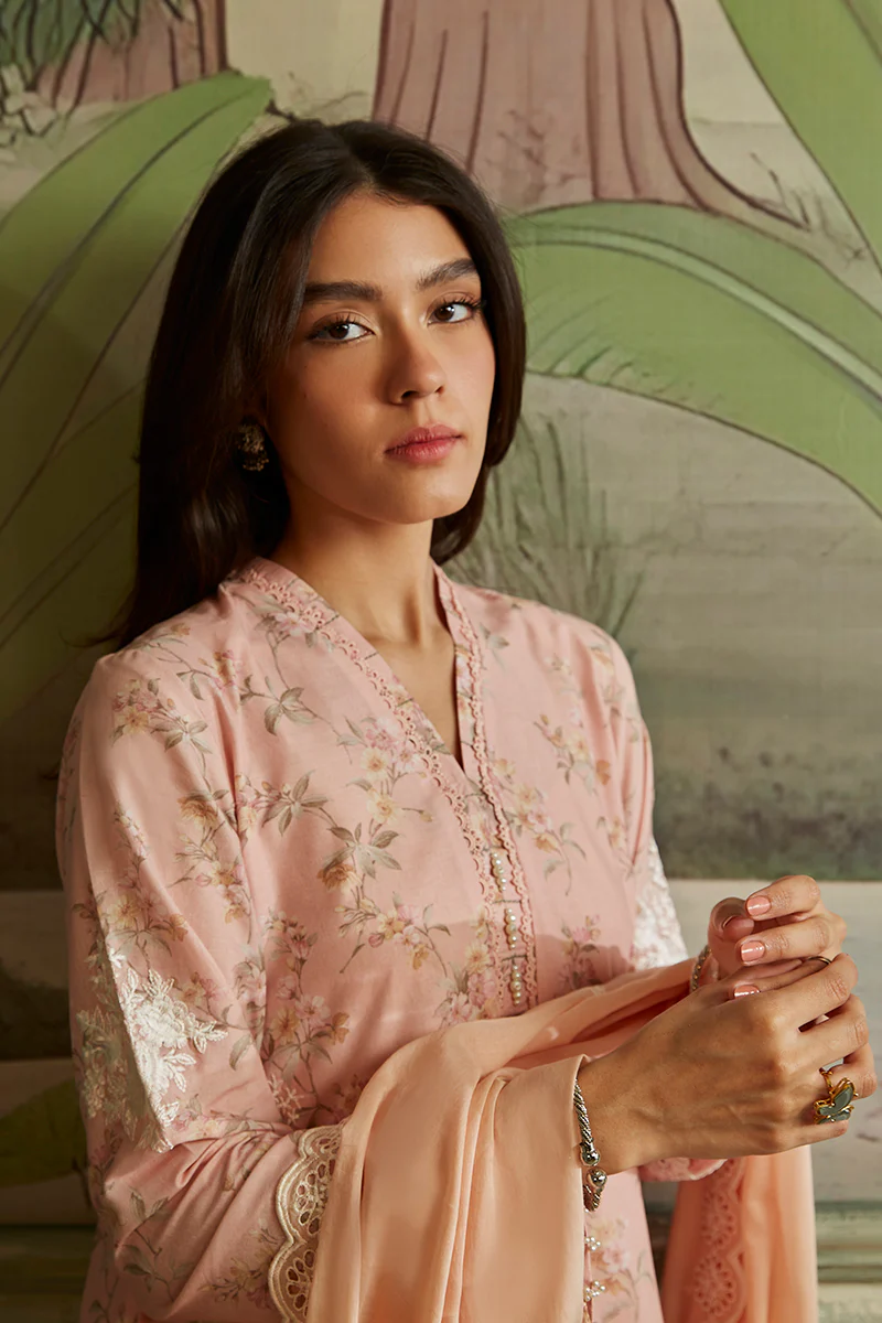PEACH AMBER-3PC CAMBRIC SUIT - Image 5
