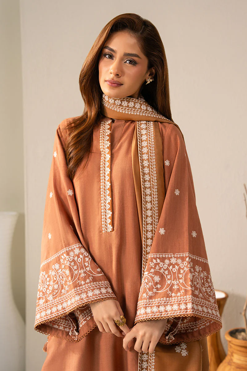 PEACH CARAMEL-2PC (SHIRT & DUPATTA) - Image 2