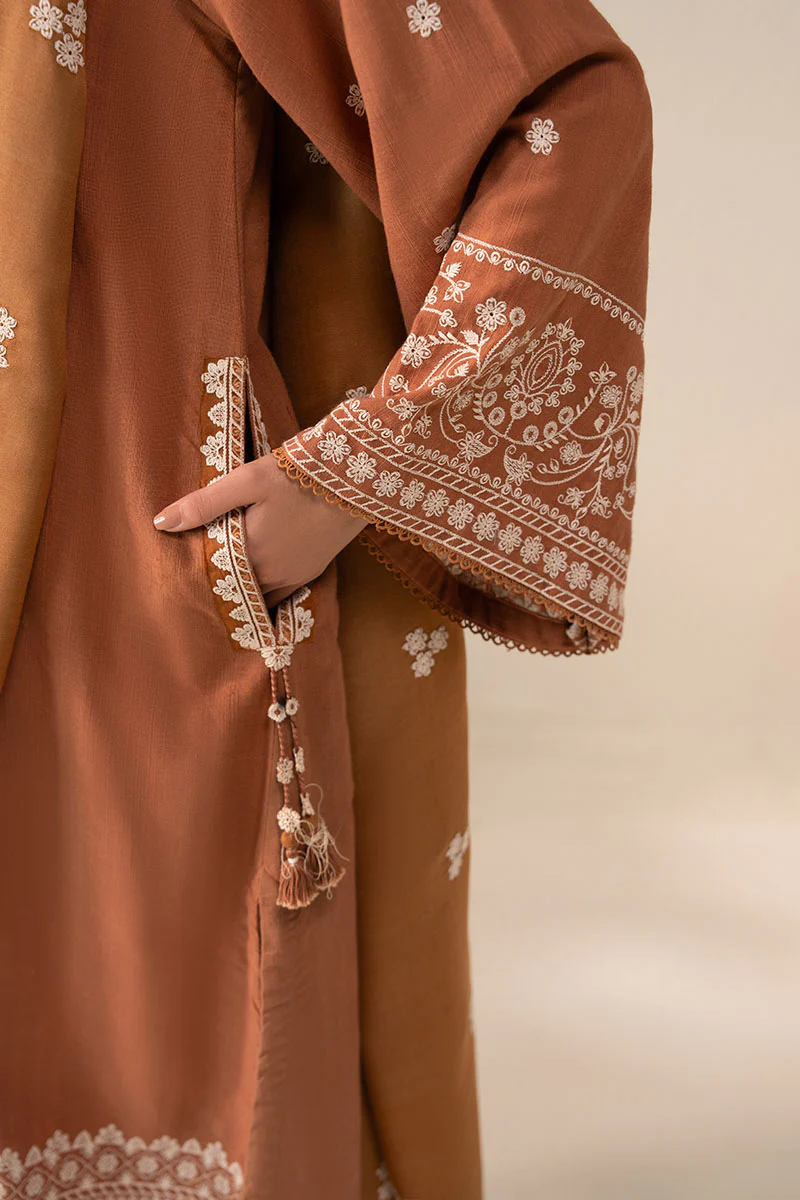 PEACH CARAMEL-2PC (SHIRT & DUPATTA) - Image 5