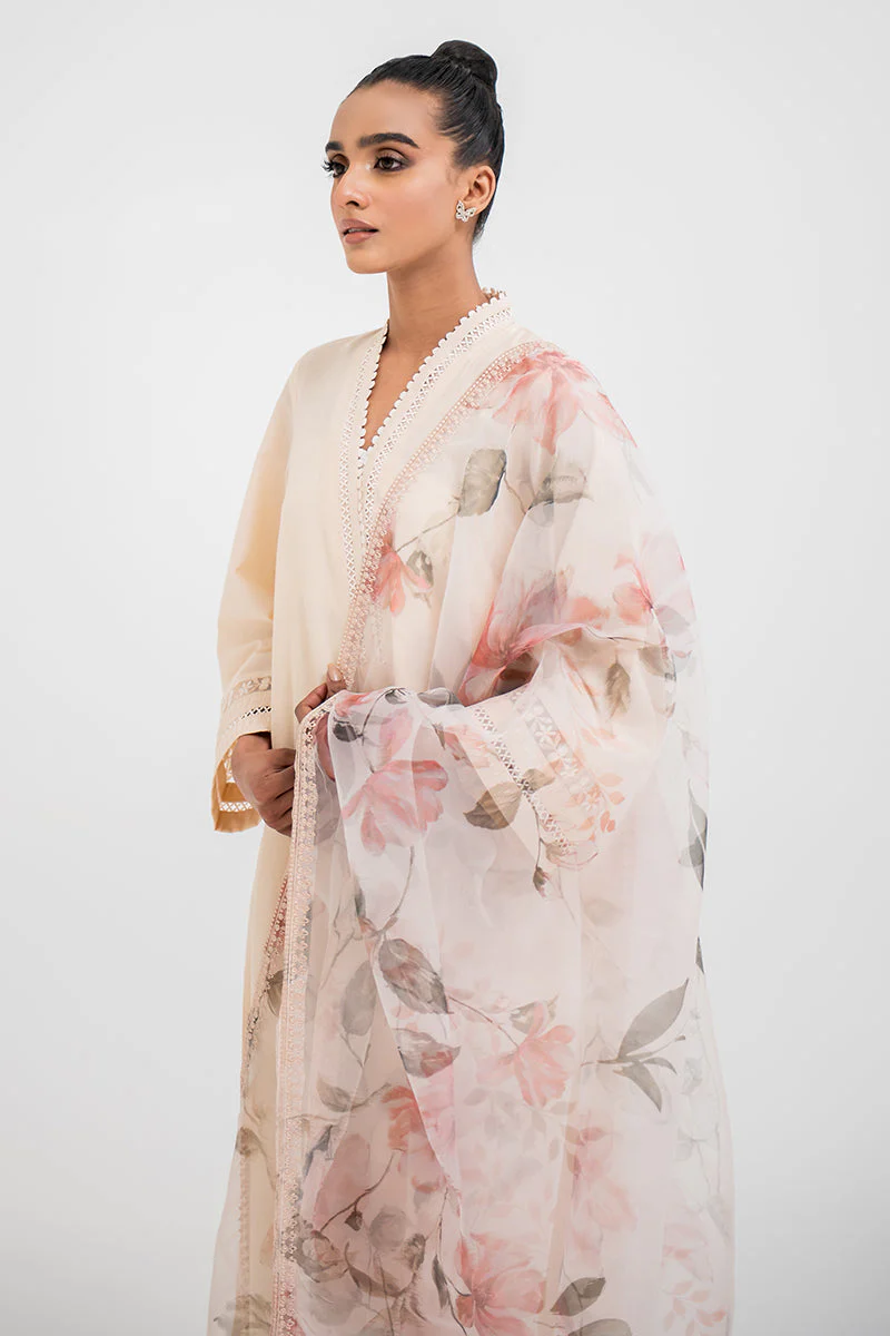 PEACH FLORISTA-2 PIECE CAMBRIC EMBROIDERED SUIT - Image 4